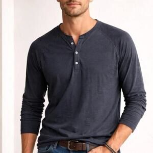 Goodman Brand Heathered Henley Size XXL